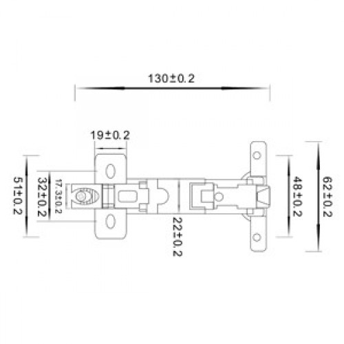 BISAGRA CAZOLETA 165º RECTA BC07 ZN