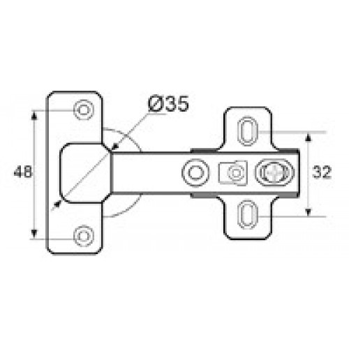 BISAGRA CAZOLETA PUSH S-AC BC11 35mm ZN*