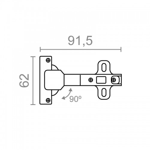 BISAGRA CAZOLETA 90º RINCONERA BC12 ZN