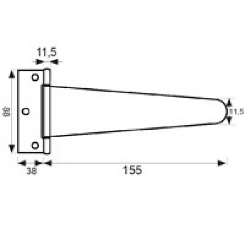 BISAGRA FORMA T BS23 150mm ZN