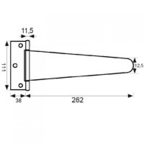 BISAGRA FORMA T BS23 250mm ZN