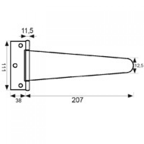 BISAGRA FORMA T BS23 200mm NE