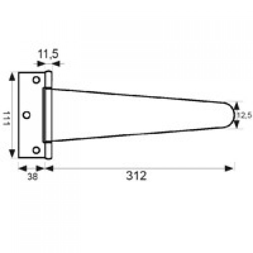 BISAGRA FORMA T BS23 300mm NE