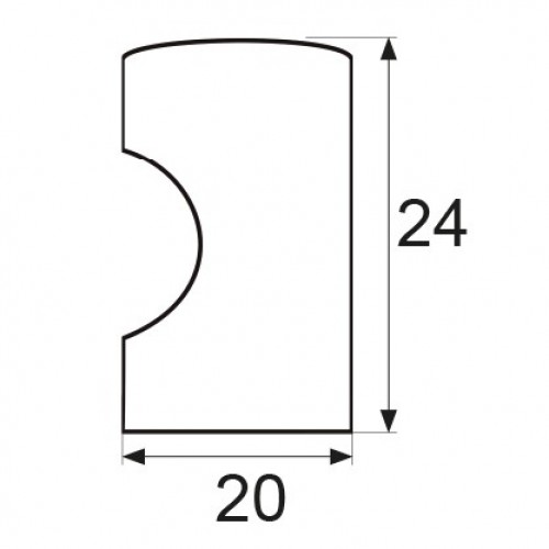 POMO ARMARIO MUESCA PA12 20mm NS