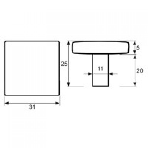 POMO ARMARIO PLANO PA05 31mm NS