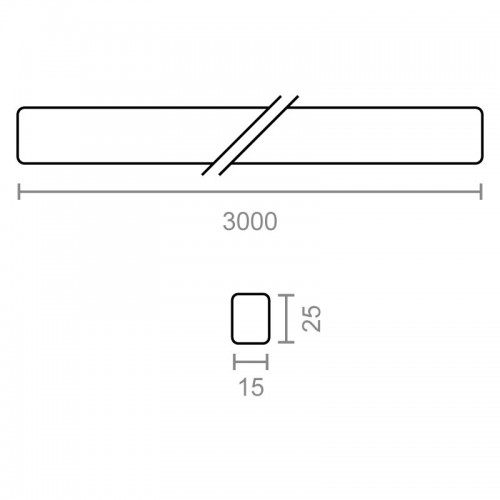 TUBO ARMARIO OVAL TA02 25x15x3mts CB