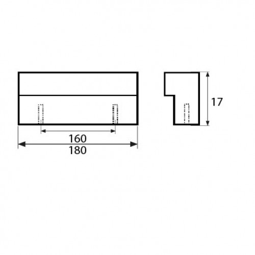 TIRADOR ALUMINIO TRM06 160mm CM