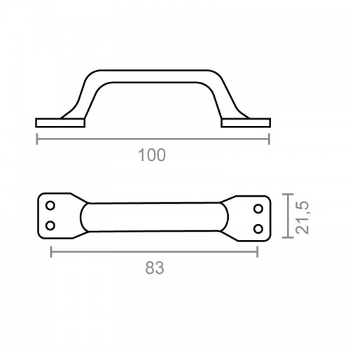 TIRADOR CAJA TRM15 100mm NI