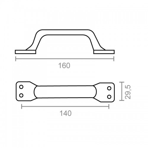 TIRADOR CAJA TRM15 160mm NI