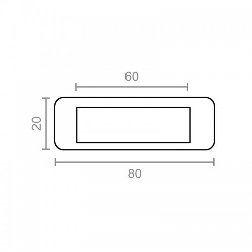 PERCHA EMBUTIR PER09 80x20x13,5mm NS