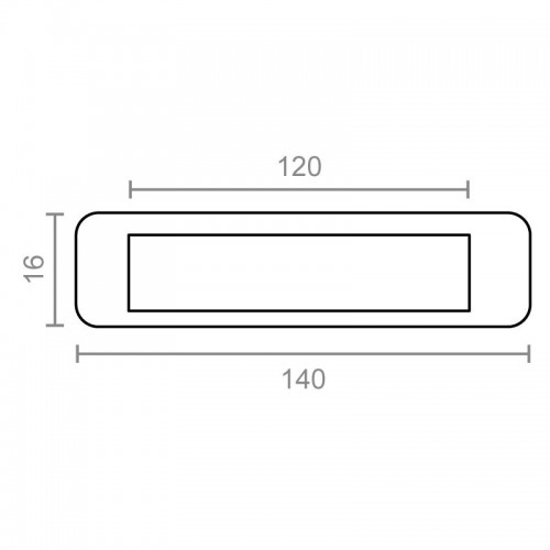 PERCHA EMBUTIR PER10 140x16x13,5mm NS