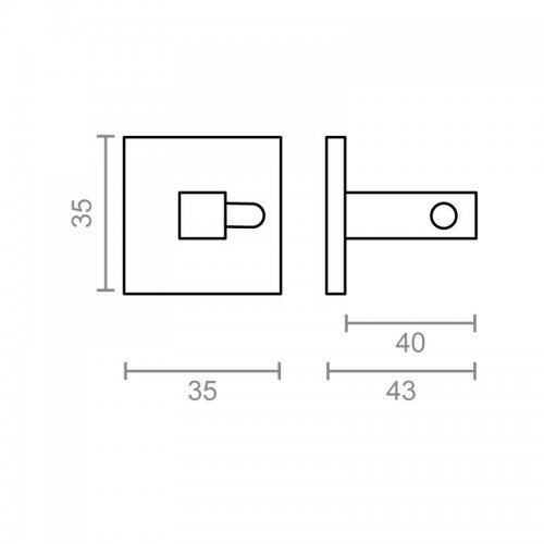 PERCHA CUADRADA PER11 43x35mm IN