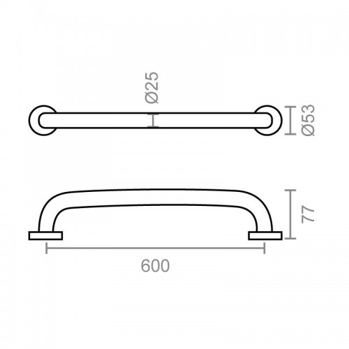 BL MANILLON BAÑO MN10 600x25mm BL