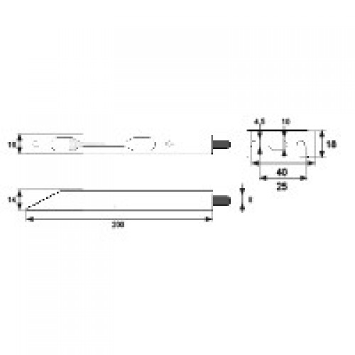 PASADOR EMBUTIR C/C PS08 200mm LTD