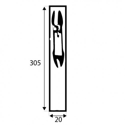 PASADOR EMBUTIR PS10 305mm NS*