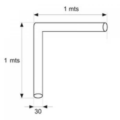 TUBO ESQUINERO OVAL TA06 30x1mt PL