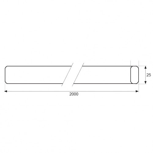 TUBO ARMARIO RETRAC OVAL TA03 25x15x2mts CB