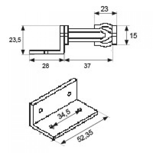 RETENEDOR PUERTA CLIP03 NE