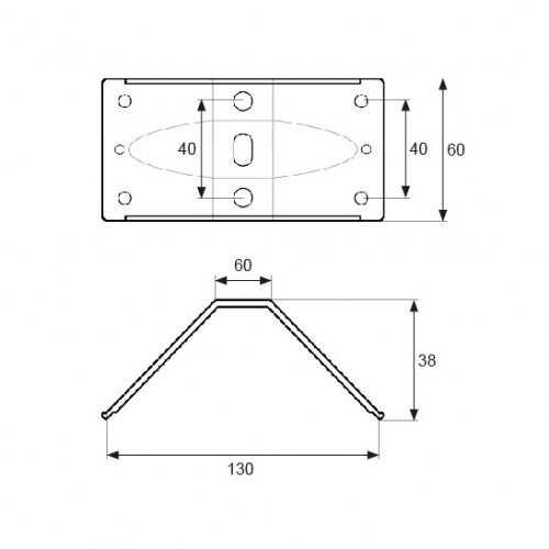 ESCUADRA MESA ESM02 60x38x60mm ZN