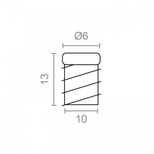 TUERCA EMBUTIR TRC03 M6x10x13mm BC