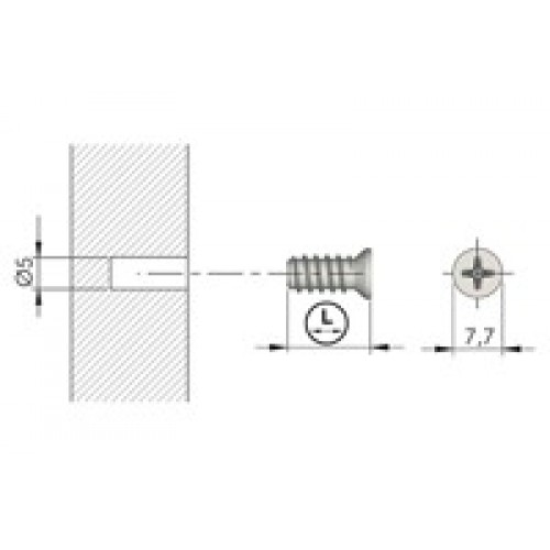 TORNILLO EURO TRN17 6,3x7,7x10mm ZN