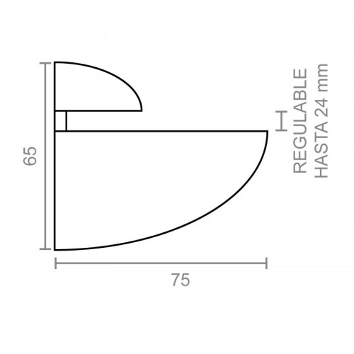 SOPORTE PELICANO SP04 75x65mm OR