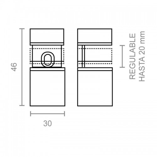 SOPORTE PELICANO SP05 30x46mm CM