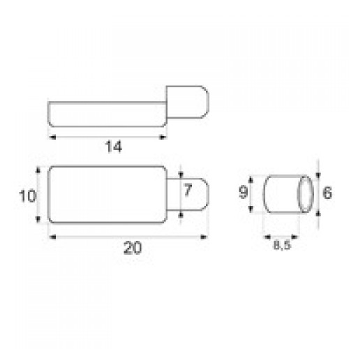 PORTAESTANTE PRESION PE11 10x20mm LT