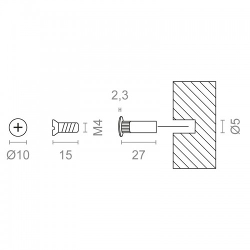 JGO TORNILLO UNION KOMBY TNE05 M4 NI