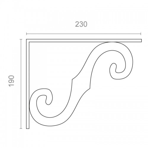PALOMILLA ORNAMENTAL PLM05 230x190mm NE