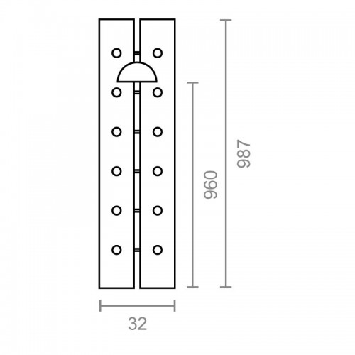 BISAGRA PIANO BS21 32x960mm IN