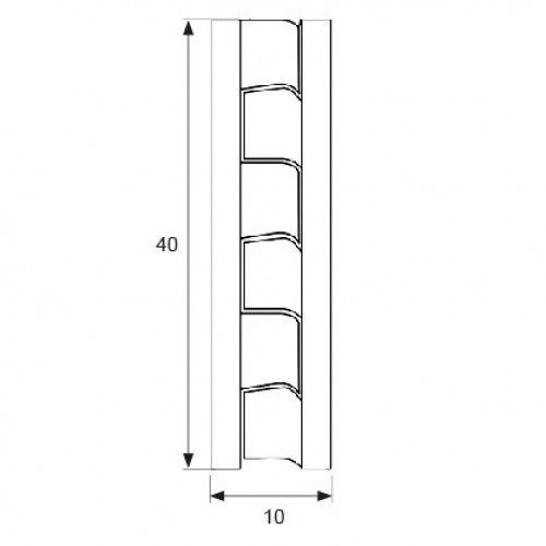BISAGRA SOLAPADA S/REM BS25 40mm CB
