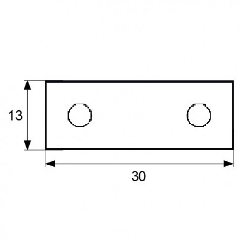 PLACA CARTELA PLC03 30x13mm ZN