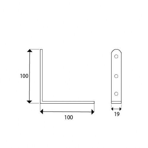 ANGULO REFUERZO AN01 100x100x19mm BC