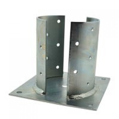 SOPORTE POSTE SUELO SV08 80mm ZN