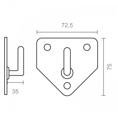 PLACA COLGADOR EXTINTOR CG15 2kgs ZN