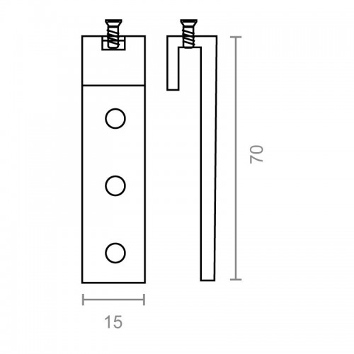 GANCHO COLGADOR CG01 70x15mm ZN