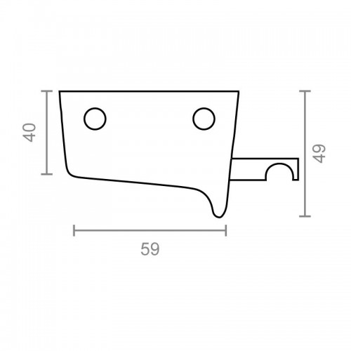 COLGADOR BIVALENTE CG04 59x49mm BE