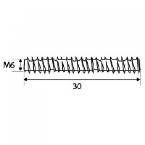 ESPARRAGO TNE10 M6x30mm ZN