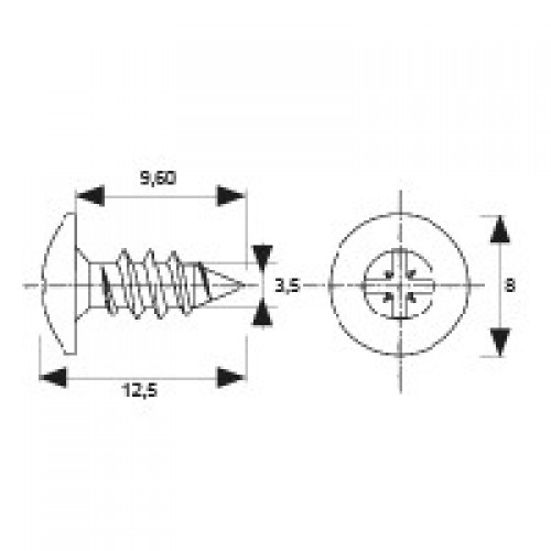 TORNILLO CABINA CB25 3,5x12,5mm IN