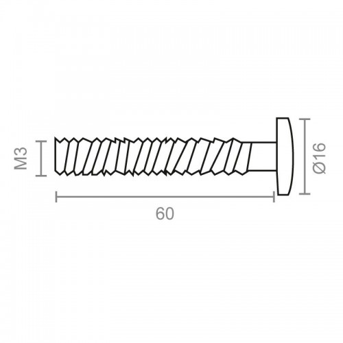 TORNILLO SILLA TRN10 3/16x60mm NI