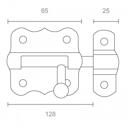 PASADOR HIERRO PS01 85mm NI