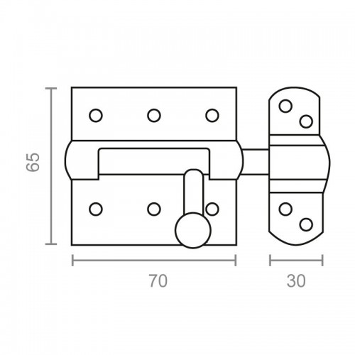 PASADOR PORTACANDADO PS12 70mm BC
