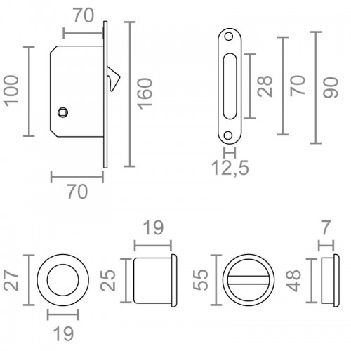 KIT PUERTA CORREDERA PCR03 35mm NS