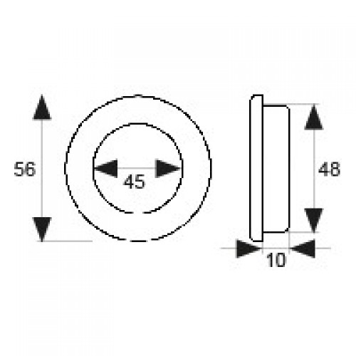 TIRADOR EMBUTIR TE01 45mm LP
