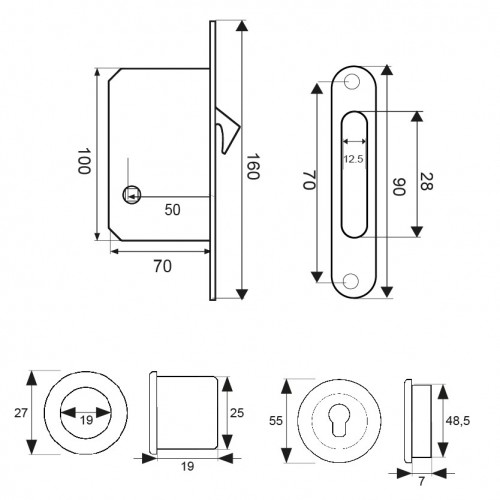 KIT PUERTA CORREDERA BOCA PCR05 CU*