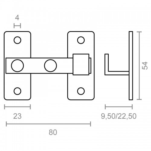 ALDABA REVERSIBLE ADB09 80mm IN