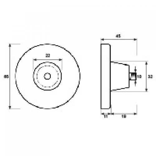SOPORTE TUBO PARED CB05  IN