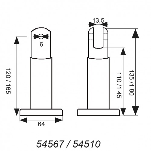 PATA REGULABLE CB10 110/180mm IN