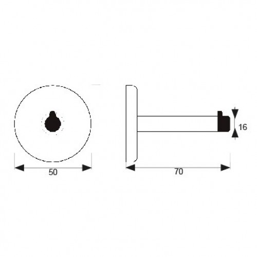 PERCHA TOPE GOMA PER18 50x70mm IN